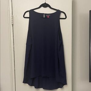 Vince Camaro Elegant Navy Sleeveless Top
